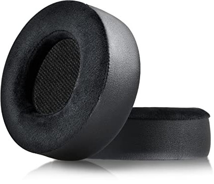 Upgraded Replacement Ear Pads Cushion for Corsair Virtuoso RGB Wireless SE XT Gaming Headset, Premium Velour and Durable Protein Leather, Softer Memory Foam, Added Thickness ( Hybrid Velour Black )