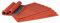 Relaxdays 12 teiliges Tischset, Platzdeckchen aus Bambus, Rutschhemmende Unterseite, Platzset abwischbar, 30 x 45 cm, rot