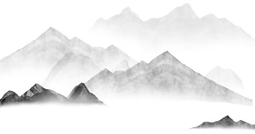 murando Fototapete selbstklebend Gebirge 392x280cm Foto Tapete Tapetenfolie Möbelfolie Wandverkleidung Wandtapete Motivtapeten Bildtapete Wohnzimmer 3d Effekt Landschaft Panorama Nebel Natur Berge
