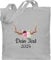 Baumwolltasche - Kompatibel Oktoberfest - Dein Text und Geweih - Unisize - Hellgrau - bayrische geschenke trachten hirschgeweih einkaufstasche bayrisch tasche bayrisches stofftasche bayrischer abend