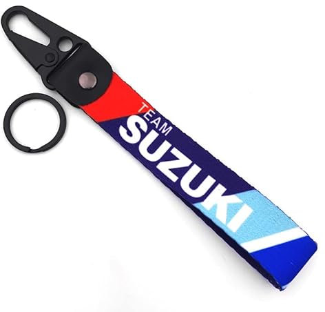 Moto Polyester Broderie Porte-clés Pendentif Boucle Suspendue Lanière pour Suzuki