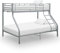 KOIECETA Etagenbett Stockbett Bettgestell Metallbett Bett Hochbett Doppelstockbett Schlafzimmerbett 200x140/200x90 cm Metall (Grau)