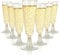 GOYADA 100 Pcs Plastic Champagne Flutes, 160ml Champagne Glasses, Multi-Use Reusable Plastic Prosecco Flutes, Elegant Wine Glasses for Garden Wedding, Birthday, Party, Anniversary