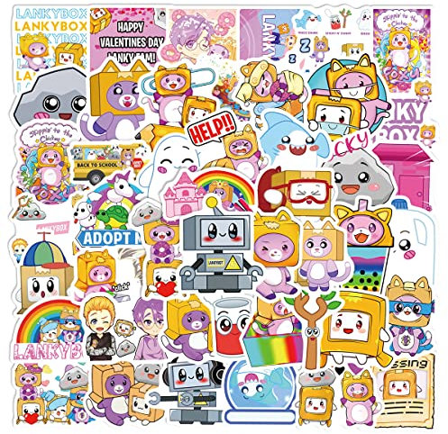 50 Stück Danboard Anime Aufkleber für Laptop, Stoßstange, Skateboard, Wasserflaschen, Computer, Telefon, Anime Aufkleber Pack für Kinder/Jugendliche