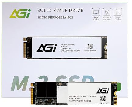 AGI AI218 512 Go M.2 PCIe Gen3x4 NVMe 2280 SSD, 3D TLC NAND, DRAM Cache, Read Speed up to 3050MB/s, Compatible with Laptop and Desktop Computer (PC)