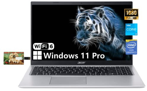 Acer Aspire 5 Business Laptop, 15.6 Zoll FHD IPS Display, 11. Generation Intel Core i3-1115G4, Windows 11 Pro, 12 GB RAM, 256 GB SSD, WIFI 6, Type-C, HDMI, lange Akkulaufzeit, 32 GB PC Mall USB-Karte