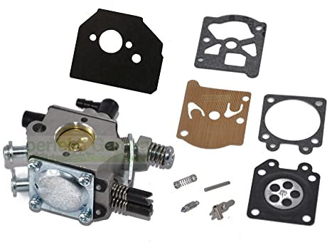Vergaser + Membransatz für 45 52 58 ccm Motorsäge kompatibel mit Florabest Greencut ZGONC GO/ON BMC Cobra QGARDEN AMA Garden Atika Top Craft Ikra Bestline King Craft Grizzly Matrix Ryobi Kettensäge