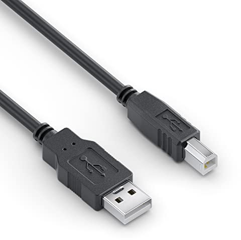 Sonero® cable USB 2.0, cable de conexión, cable de impresora, conector A a conector B, 480 Mbit/s, negro, 2,00 m