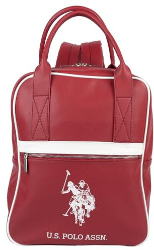 U.S. POLO ASSN. - Morny BackPack aus polyurethan, dunkelrot-weiß (32 X 15 X 40 cm)