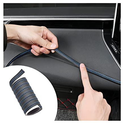 CGEAMDY Auto Zierleisten, Auto Innenraum Line Universal Flexible Strip Trim, 2 Meters Auto-Innenverkleidung Schlitze Zierstreifen Dekorativer Streifen(Blau)