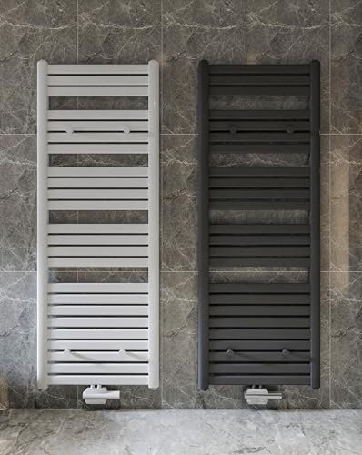 MC Heat® Premium Badheizkörper 600x1200 mm - Handtuchheizkörper in Weiß (RAL 9016) - Paneelheizkörper für Mittelanschluss/Seitenanschluss