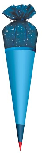 ROTH Stoffbezug mit Satinschleife, blau, 70 cm