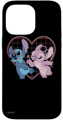 Disney Lilo and Stitch Angel Heart Kisses Case for iPhone 14 Pro Max