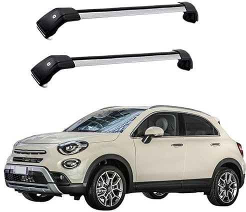 JUNYEW (1 Paio) Barre Portatutto Portapacchi Barre Portapacchi per Fiat 500X -Alluminio,Q