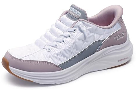 Skechers Contour Foam, Zapatillas Mujer, White, 38 EU
