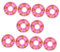 HAWILLOSCH 10St Entenschwimmring zulunft pink perrücke pink simulierter Schwimmring kleines aufblasbares Poolzubehör Spielzeug Schwimmring Foto Requisiten Miniatur-Schwimmring- PVC Rosa
