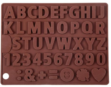 Schokoladenform Silikon Pralinenform Mit Buchstaben Und Zahlen, Silikonform Buchstaben Backform Antihaft SüßIgkeitsformen Silikonformen, Schokolade Selber Machen Set Für Süßigkeiten, Kekse, Kuchen