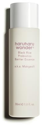 haruharu wonder Black Rice Probiotics Barrier Essence 30ml., Essence Toner to Strengthen Skin Barrier with Ceramides, Fermented Ingredients, Fatty Acids, Soothing, Moisturizing, Plumping, Travel Size