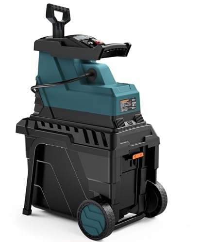 DOVAMAN GT10 Quiet Garden Shredder, 8-Teeth Roller Blade, Crush up to 40 mm, Brushless 2500 W Motor, 88 dB, 55L Collection Box, 18:1 Shredding Ratio, Shredding of Wood & Garden Debris