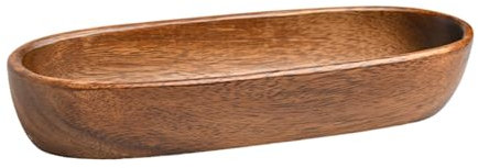 F Fityle Plateau de Service en Bois, Assiette de Fruits secs, ustensiles de Cuisine durables pour la Maison, Plateau de Service Japonais, 25CM