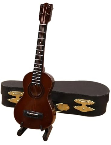 Mini Musikinstrument Dekor 10/14 Cm Miniatur-Ukulele Mini-Ukulele Mini-Musikinstrumente Modell Dekoration Holzdisplay(C,14cm)