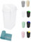 JARDIN202 - Cubo de Basura con Tapadera Basculante - 30/50 Litros - Ideal para Hogar y Oficina | 50 L + Bolsas (Blanco)