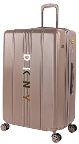 DKNY - Koffer XL, Hartschalenkoffer, Reisekoffer Mit Rollen, Koffer Hartschale und Koffer & Trolleys - Robust, geräumig und ideal für Lange Reisen. Mit TSA-SchlossErweiterbar, Asche