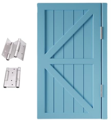 IMUNKT Puertas Batientes Puerta Abatible De Restaurante De Café, 60/70/80 * 90cm, Puerta Vaiven De Cocina Baño Entrada Tabique, Cierre Automático(Azure,40x80cm/15.7x31.5)
