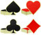 Casino Poker Print Servietten, 4 Muster Poker Papier Servietten für Casino-Thema Party Dekorationen Vegas Themed Party Dekorationen