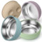 Yamobi 2 Pack assiettes bébé en acier inoxydable avec ventouse – assiette 2-en-1 pour enfants, résistante à la chaleur, anti-déversement, en silicone sans BPA, assiette pour repas des tout-petits
