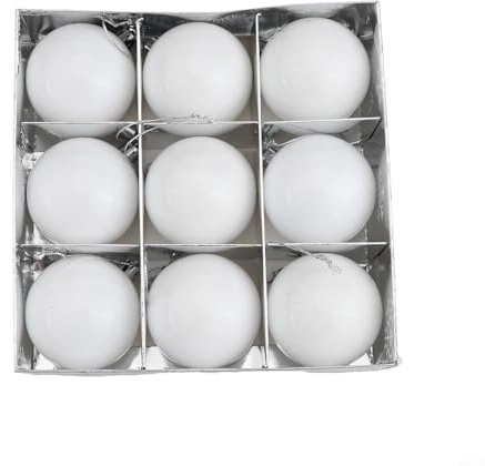 2023 Christmas Tree Baubles 9pcs For PEARL Balls for Stylish Holiday Decor (White)