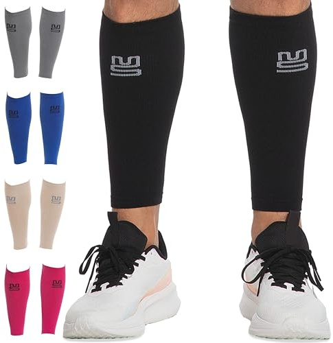 Modetro Sports Wadenbandage - Waden Kompressionsstrümpfe zur Leistungssteigerung und Abhilfe bei Schienbeinkantensyndrom, Durchblutungsstörungen und Krämpfen