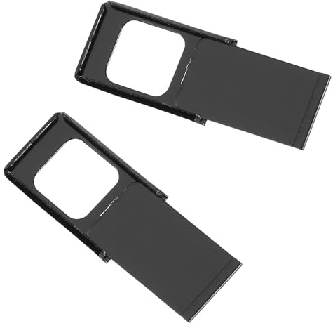 FONDOTIN Webcam Abdeckung Laptop 2 Stück aus Aluminiumlegierung mit Klebedesign Datenschutzschutz für Computer und Tabletten Schwarz Kompakt und Langlebig