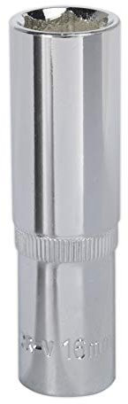 Sealey Sp1216D Walldrive Socket 16Mm Deep 1/2Sq Drive Fully Polished