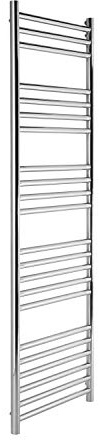 Manissa Boston Heated Towel Rail Stainless Steel 500mm W x 1500mm H | Central Heating, Towel Warmer, Rust-Resistant, Bathroom, Wall Mounted, Mirror Polished