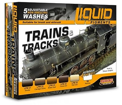LifeColor Liquid Pigment Trains & Tracks set # LC-LP05