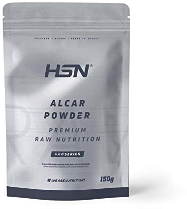 HSN ALCAR en Polvo | Sin Sabor 150gr = 300 Tomas por Envase de 500mg 100% Pura Acetil L-Carnitina | Sin Añadidos ni Excipientes | No-GMO, Vegano, Sin Gluten