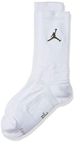 Nike Jordan Flight Crew, Calze Basket Uomo, White/Black, M