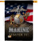 Angeleno Heritage - Marine Semper Fi Americana - Drapeau vertical décoratif pour maison - Impressions militaires quotidiennes - 71,1 x 101,6 cm - Imprimé aux États-Unis