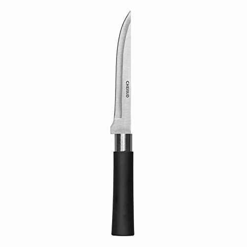 Chef Aid 20cm / 8 Inch Stainless Steel Filleting and Boning Knife, Sharp Carbon Steel Blade with ergonomic Soft Grip Handle for ease of use, Perfect for trimming Meat and Fish