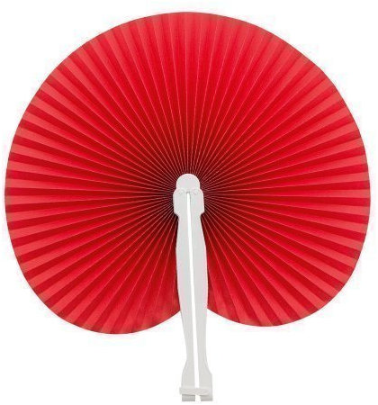 eBuyGB Pack of 10 Handheld Paper Fans Wedding Party Bag Favour (Red)