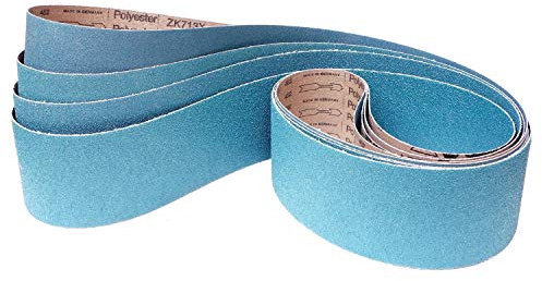 VSM ZK713X Schleifband | 75 x 2000 mm | 4-teiliges Premium-Set | Je ein Band der Körnungen P40, P60, P80 und P120