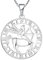 YL Silber Schütze Halskette-925 Sterling Silber Horoskop Sternzeichen 12 Konstellation Anhänger Halskette für Damen
