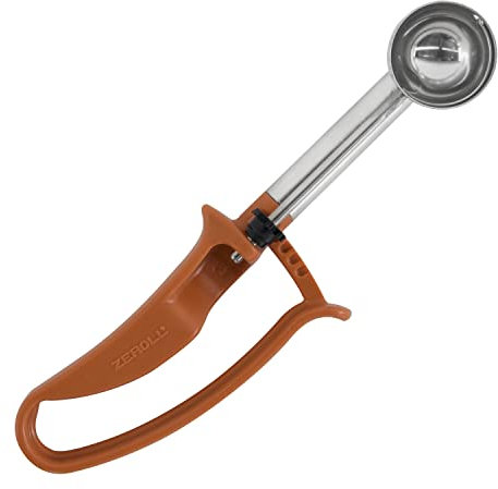 Zeroll 2050-EX Universal Extended Length EZ Disher Food Portion Control Scoop Designed for Right or Left Hand Use Dishwasher Safe, Plastic 18/8 Stainless Steel, Rust