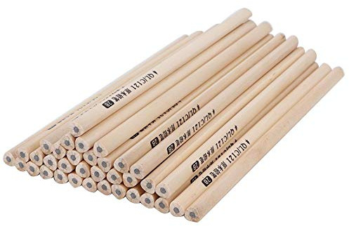 HEEPDD 50 Stück Holz Bleistift mit 2B Dreiecksstange | Für Schreiben Bleistiftzeichnung Kunst Büro Arbeiten,Fit Grundschüler,Nicht Leicht zu Zerbrechen