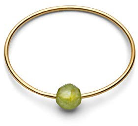 JUKSEREI Damenring Gold Birthstone-Ring August Peridot - Geburtsring/Geburtstagsring Grün Freude und Zuversicht - RBSCHAUGg-54