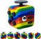 ZCOINS Regenbogen-Fidget-Würfel mit 6 Seiten, Stressabbau, Fiddle Toys, Autismus, sensorisches Fidget-Spielzeug für Erwachsene und Kinder