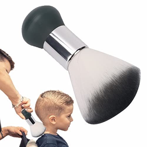 Balais à Cou, Brosse de plumeau de cou, outil de coupe de cheveux de salon de coiffure professionnel pour le nettoyage de rasage de coupe de cheveux de coiffeur(gris)