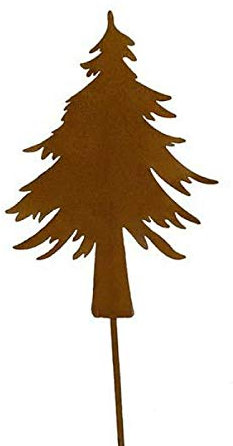 5 STK Metall Tannenbaum rost Dekostecker Bäume Baum 14cm Weihnachtsdeko Deko Metallbaum Stecker Weihnachten Schmuck Gartenstecker 35cm