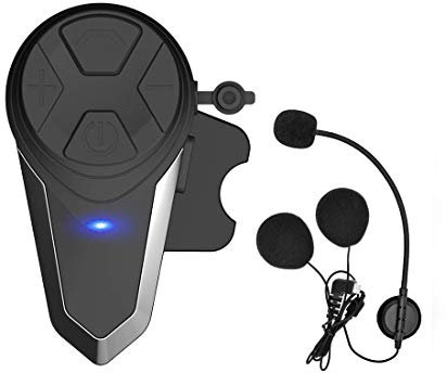 Kit mani Libre Moto, THOKWOK BT-S3 Intercom Moto 1000m Auricolare Bluetooth per Casco Moto Auricolari Senza fili